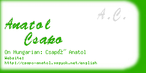 anatol csapo business card
